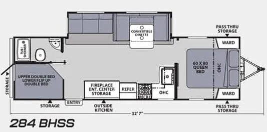 2022 Coachmen Apex Ultra-Lite 284BHSS - Floor plan