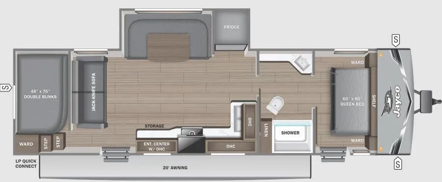 Jayco Jay Flight SLX 287BHSW floor plan