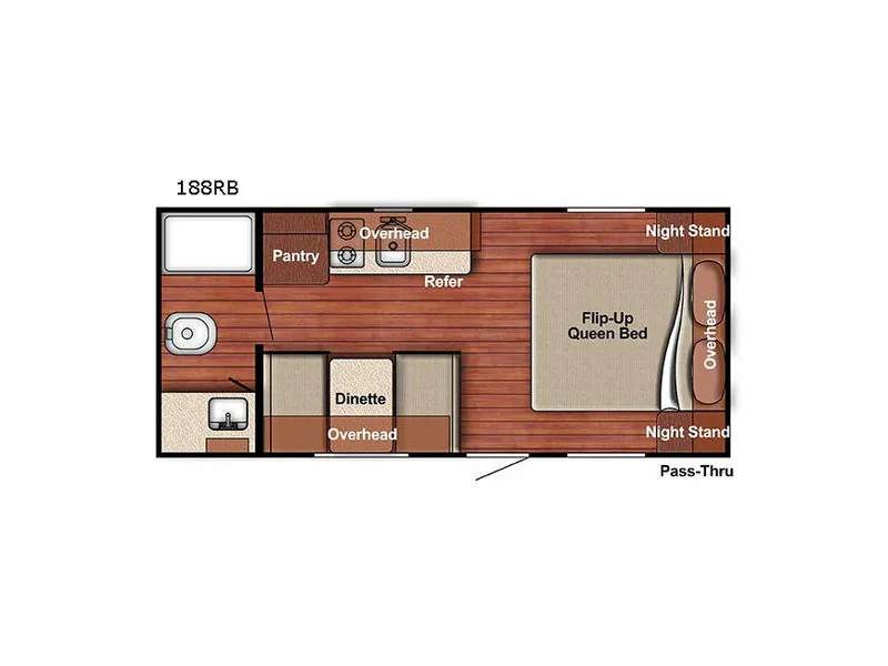 2017 Gulf Stream RV Ameri-Lite 188RB - Floor plan