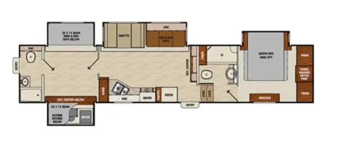 Coachmen Chaparral 372 QBH floor plan