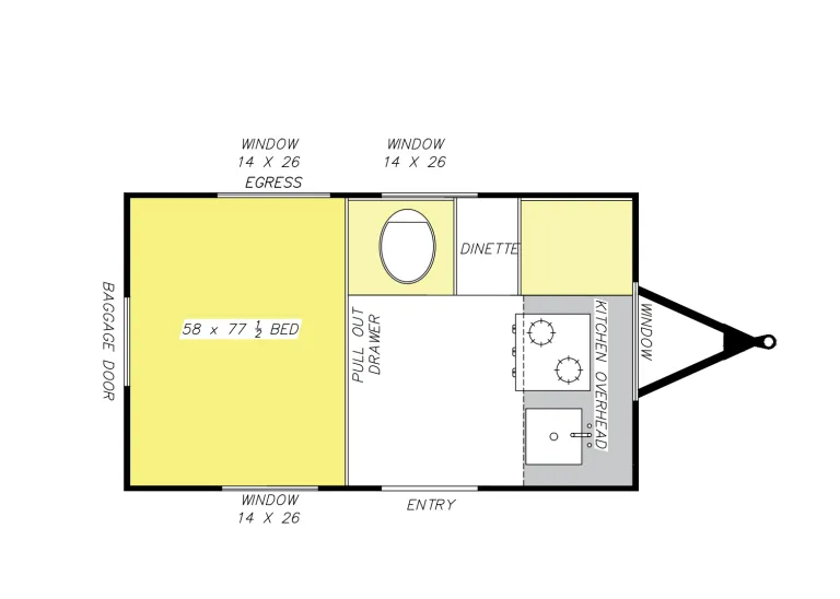 Modern Buggy Trailers Country Born CB130 floor plan