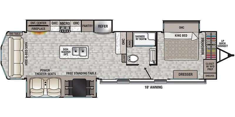 Forest River Cedar Creek Cottage 40CRS floor plan