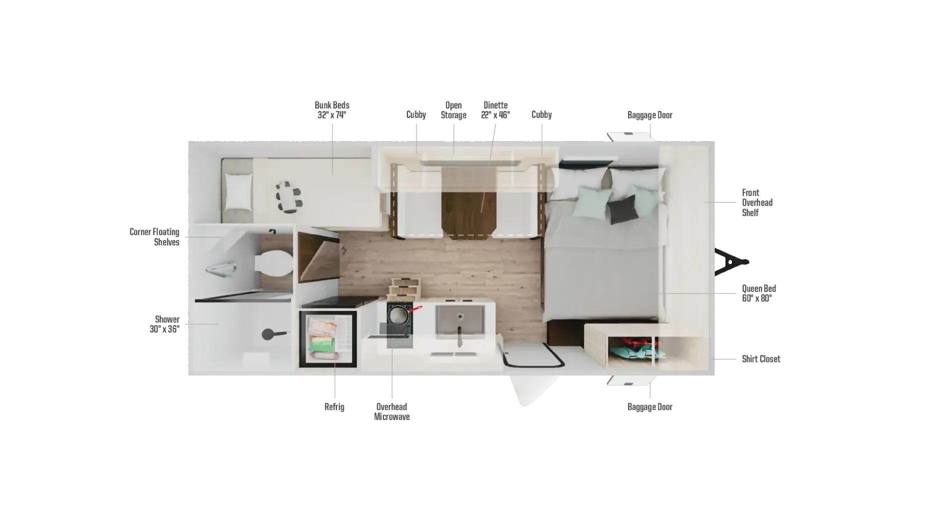 Winnebago Access 16BH floor plan