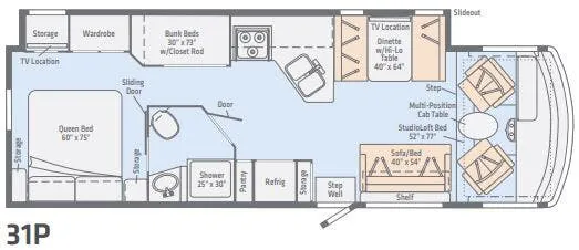 Winnebago Intent 31P floor plan