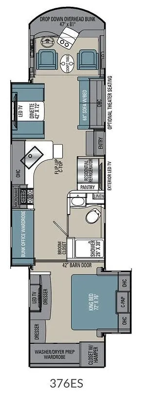 Coachmen Sportscoach SRS 376ES floor plan
