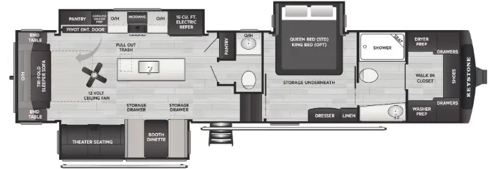2026 Keystone Cougar 355FBS - Floor plan