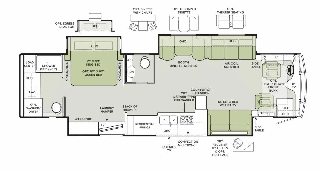 Tiffin Phaeton 37 BH floor plan