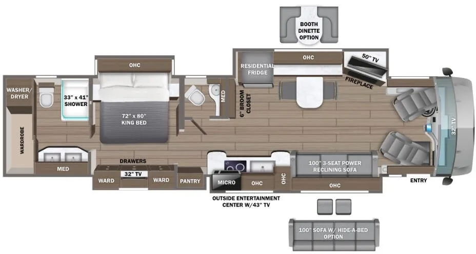 Entegra Coach Cornerstone 45B floor plan