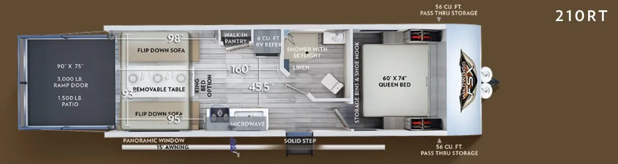 Forest River Wildwood FSX 210RT floor plan