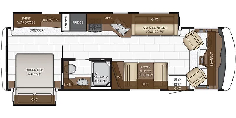 Newmar Bay Star Sport 3014 floor plan