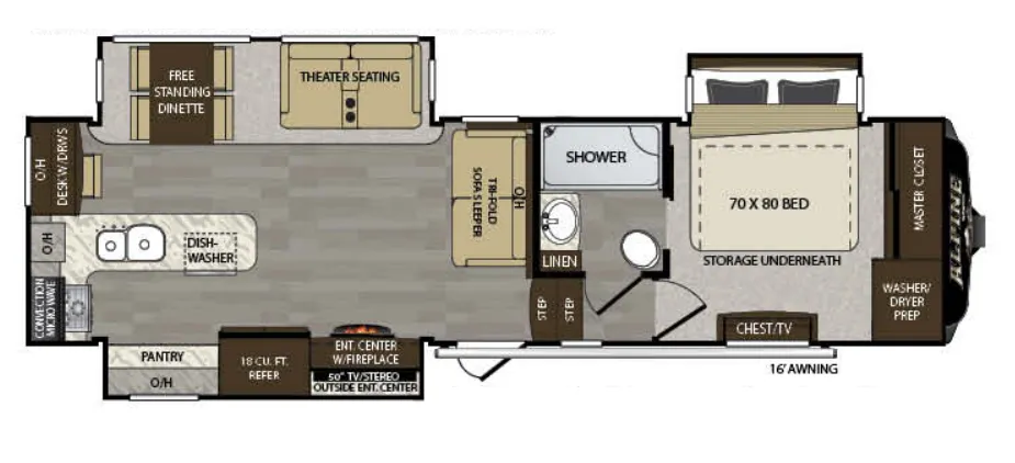 Keystone Alpine 3301GR floor plan