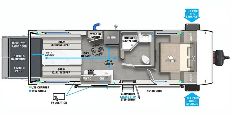 Forest River Wildwood FSX 210RTK floor plan