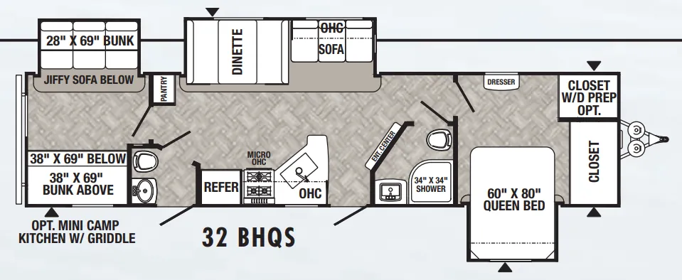 Palomino Puma 32BHQS floor plan