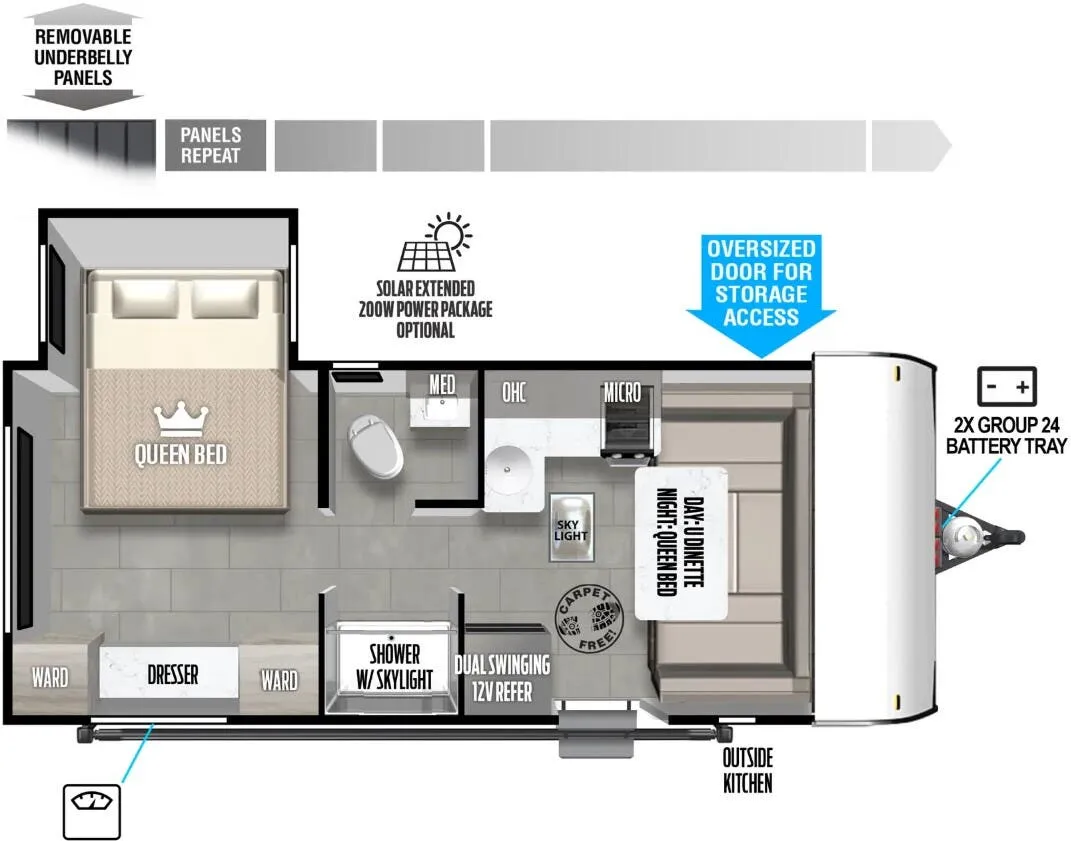 Forest River Salem FSX 169RSK floor plan