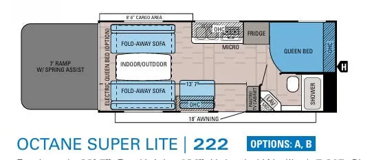 Jayco Octane Super Lite 222 floor plan