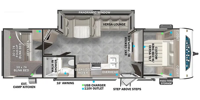 Forest River Salem Cruise Lite Northwest 273QBXL floor plan
