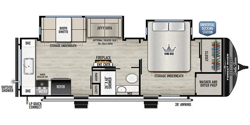 2025 East to West Della Terra 263RK floor plan