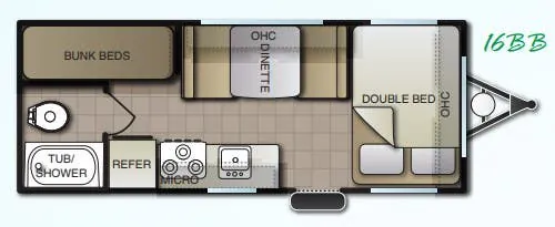 Pacific Coachworks Econ 16BB floor plan