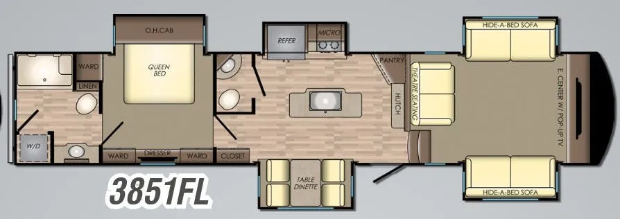 CrossRoads Volante 3851FL floor plan