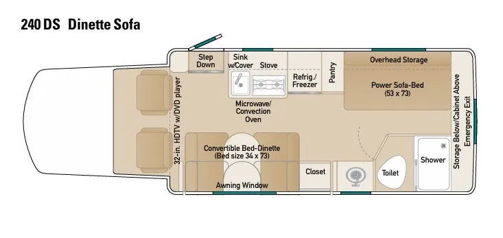 Coach House Platinum II 240 DS floor plan