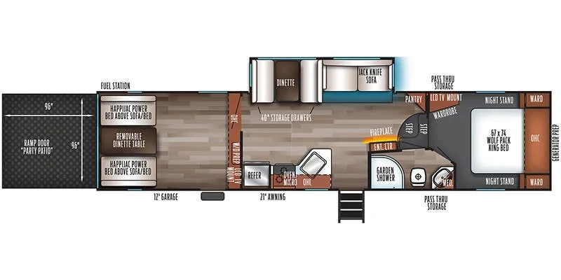 2017 Forest River Cherokee Wolf Pack 315PACK12 floor plan