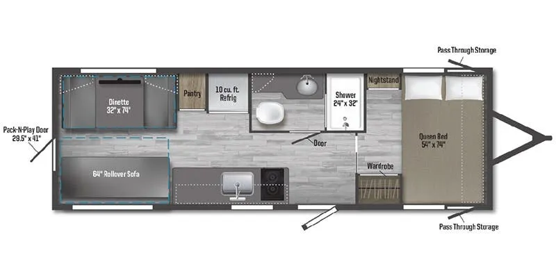 Winnebago M-Series 2225MK floor plan