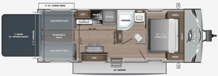 Jayco Jay Flight SLX 265THW floor plan