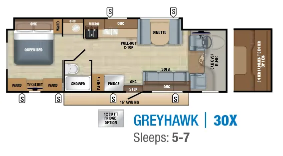 Jayco Greyhawk 30X floor plan