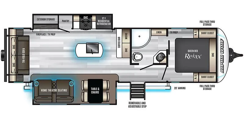2022 Forest River Cherokee Alpha Wolf 26RL-L - Floor plan