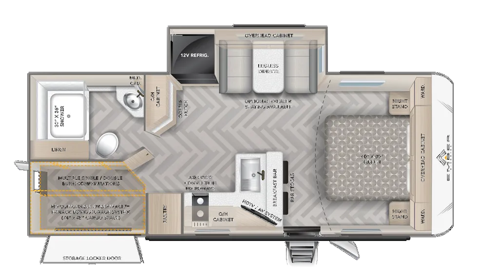 2025 Ember RV E-Series 22ETS floor plan