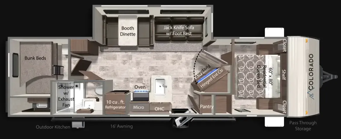 Dutchmen Colorado 29TBC floor plan