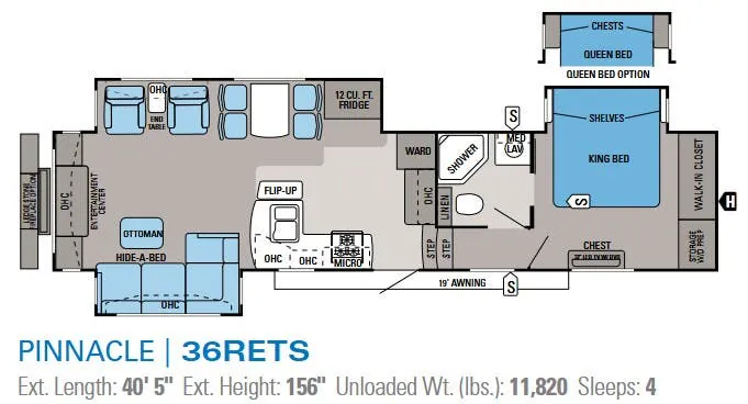 Jayco Pinnacle 36RETS floor plan