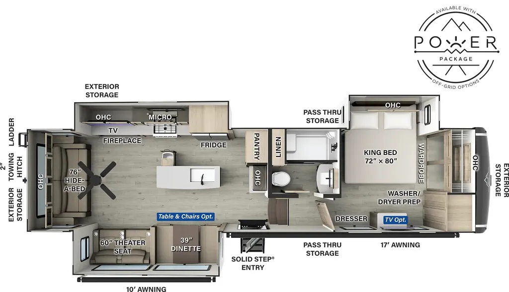 2026 Forest River Flagstaff Classic 361RL floor plan