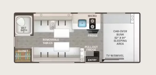 Thor Motor Coach Coleman 19CX floor plan