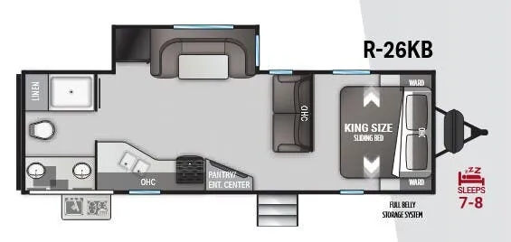 Cruiser RV Radiance R-26KB floor plan