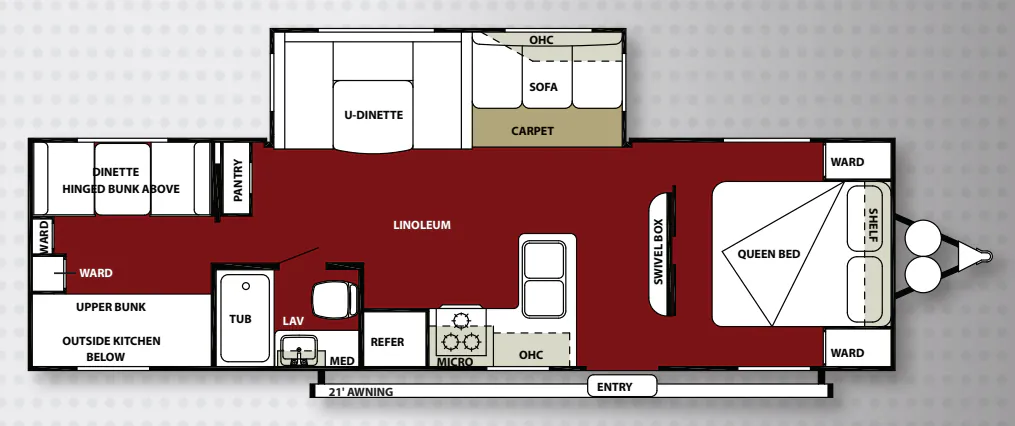 Forest River Wildwood 30KQBSS floor plan
