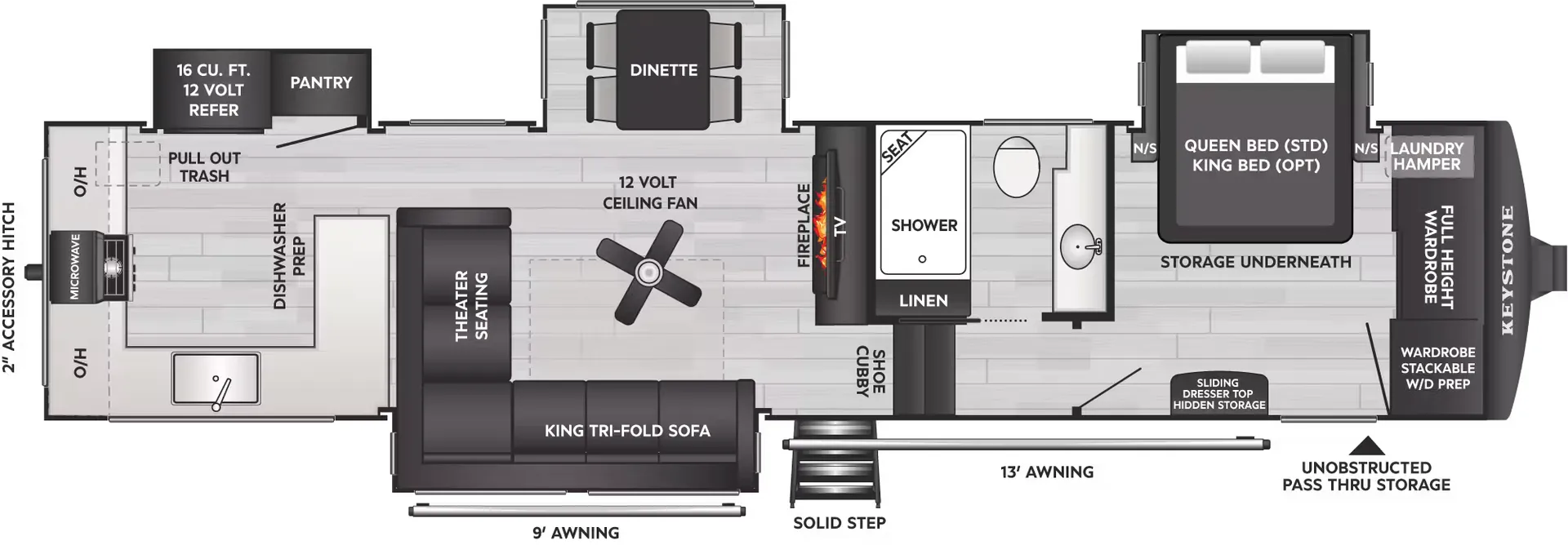 2027 Keystone Cougar 350LLK - Floor plan