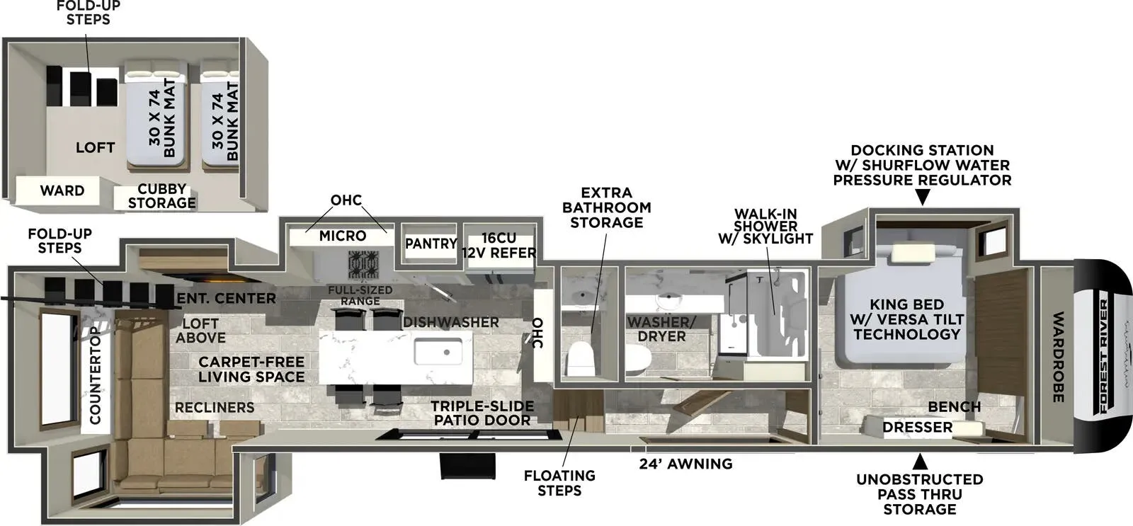 Forest River Impression 44STAY floor plan