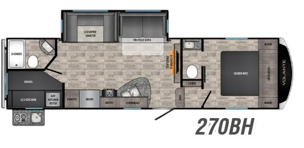 2019 CrossRoads Volante 270BH floor plan