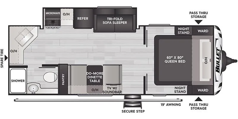 Keystone Bullet Crossfire East 2220ML floor plan