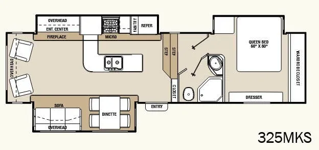 Coachmen Chaparral 325MKS floor plan