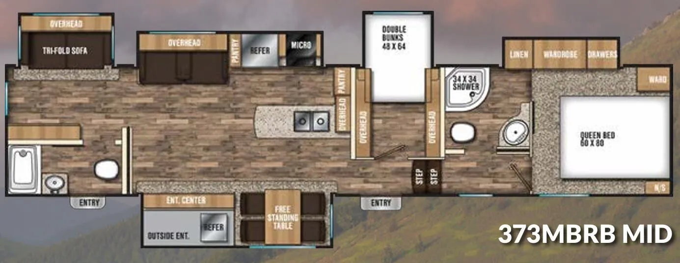 Coachmen Chaparral 373MBRB floor plan