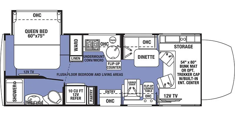 2020 Forest River Sunseeker 2400Q MBS - Floor plan