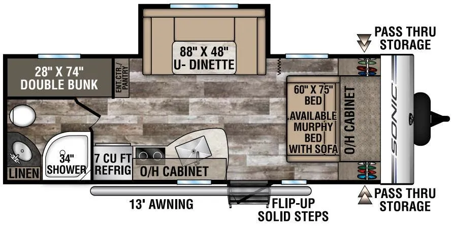 Venture RV Sonic SN220VBH floor plan