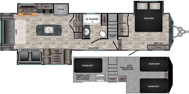 CrossRoads Hampton HP375DBL floor plan