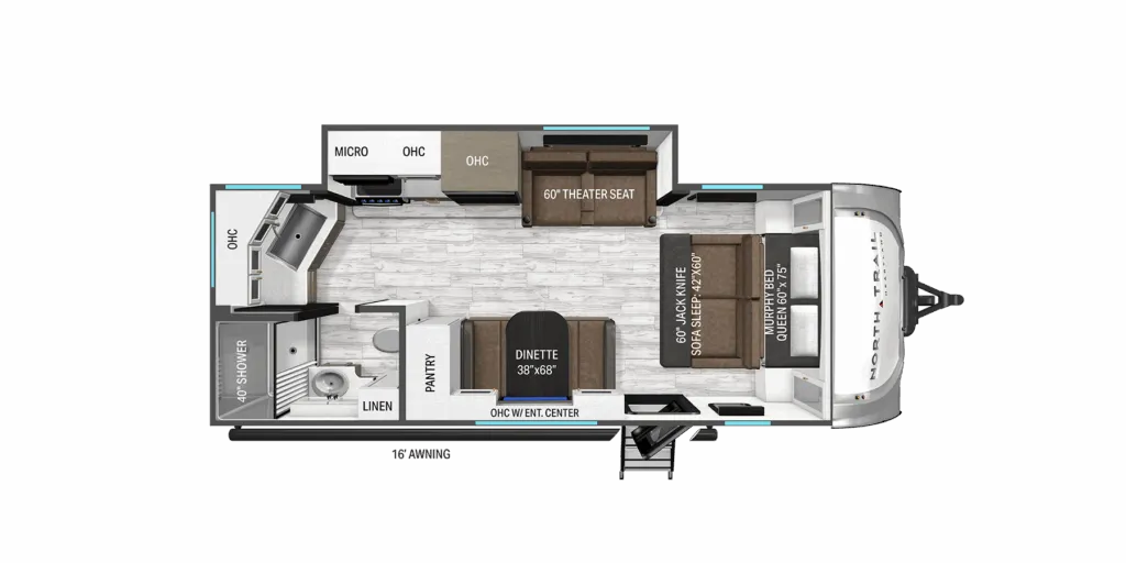 Heartland North Trail 210MB floor plan