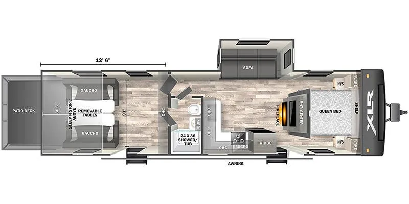 Forest River XLR Hyperlite 3212 floor plan