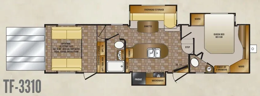 CrossRoads Elevation 3310 floor plan