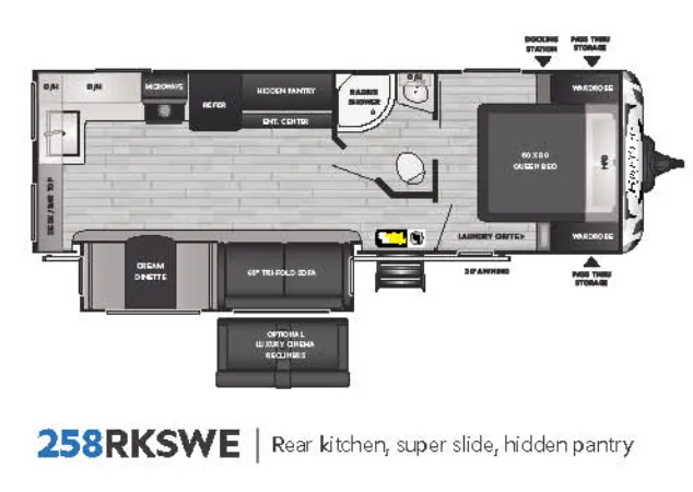 Keystone Bullet 258RKSWE floor plan