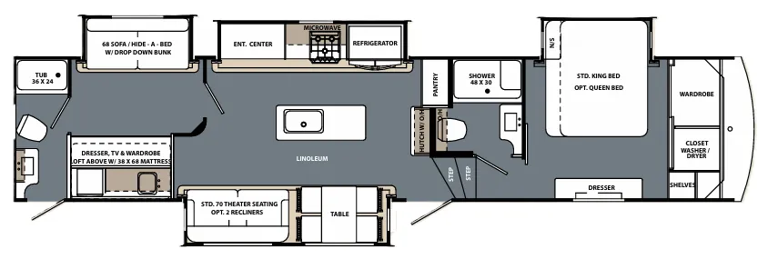 Forest River Cardinal Limited 3830BHLE floor plan